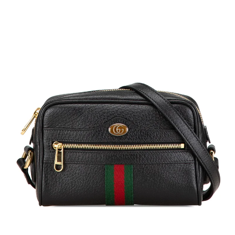 Black Gucci Mini Leather Ophidia Crossbody