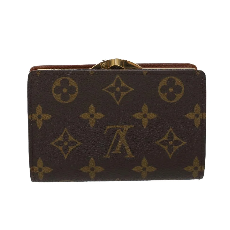 LOUIS VUITTON Monogram Porte Monnaie Billets Viennois Wallet M61663 Auth 44082