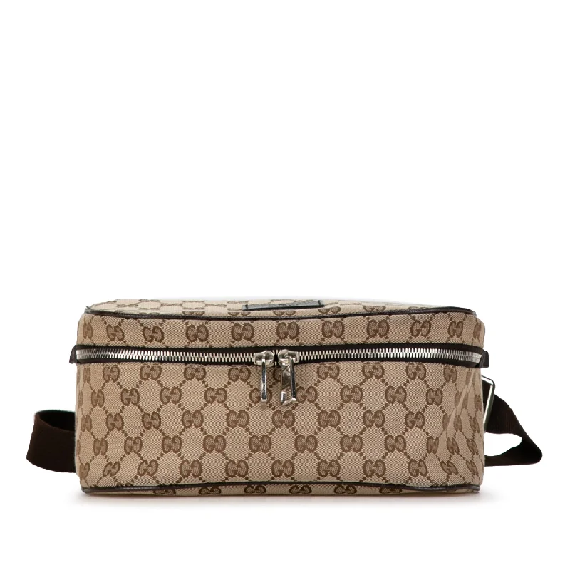 Brown Gucci GG Canvas Waist Pouch Belt Bag