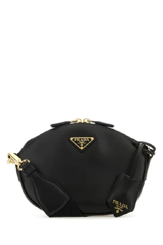 Prada Women Black Leather Crossbody Bag