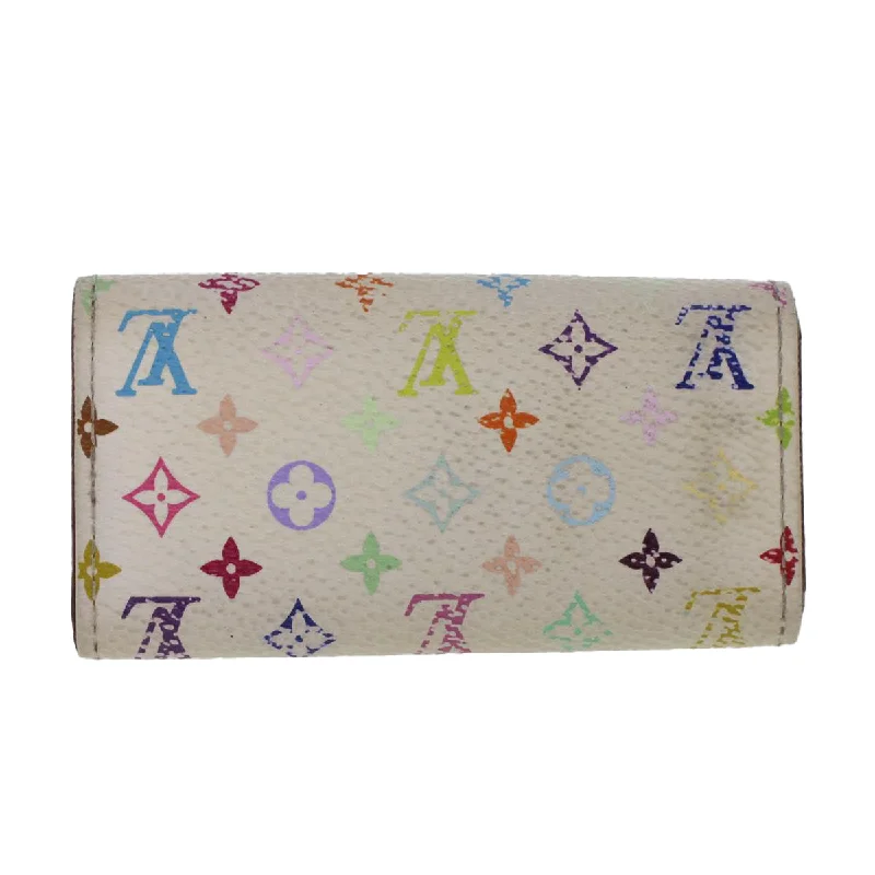 LOUIS VUITTON Monogram Multicolor Multicles 4 Keys Case White M60043 Auth 44596