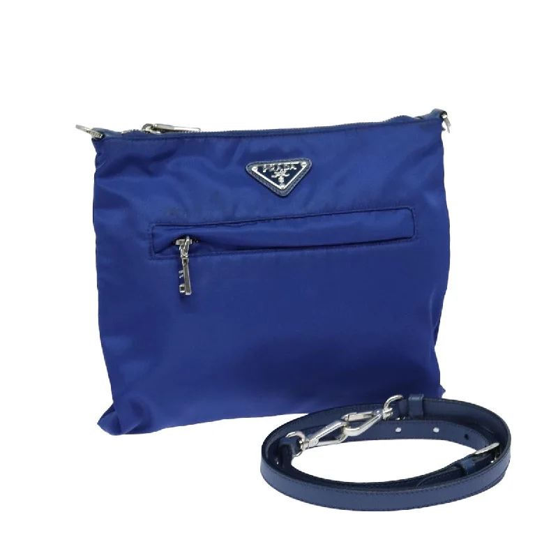 PRADA Shoulder Bag Nylon Blue Auth 79905