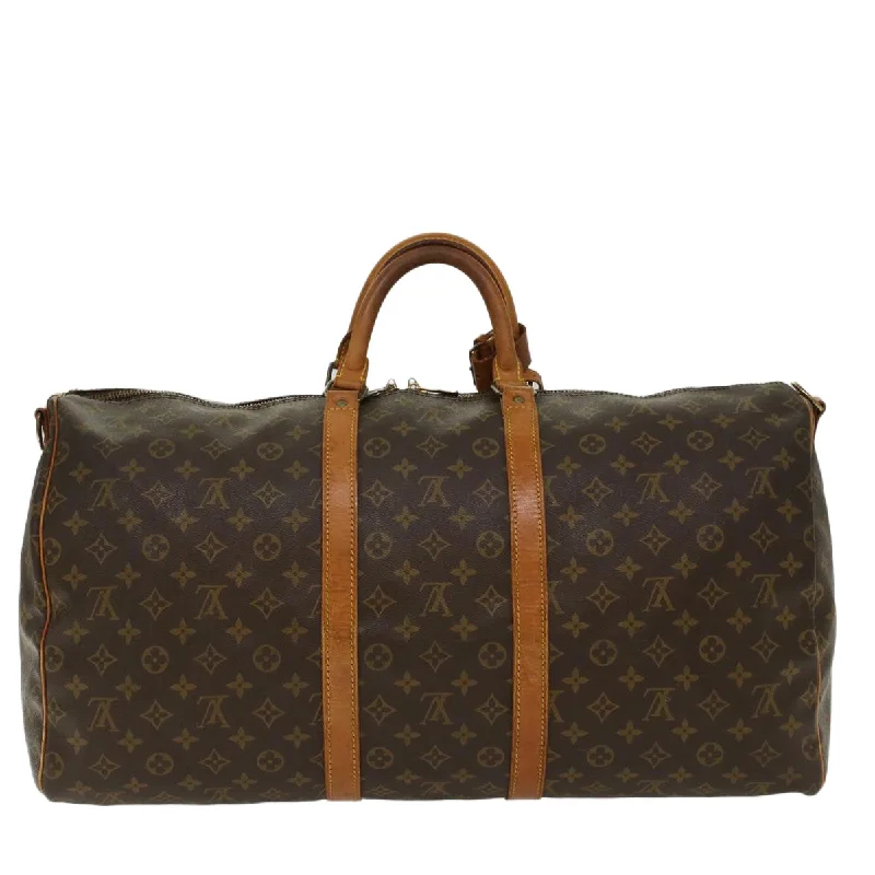 LOUIS VUITTON Monogram Keepall Bandouliere 55 Boston Bag M41414 LV Auth 48730