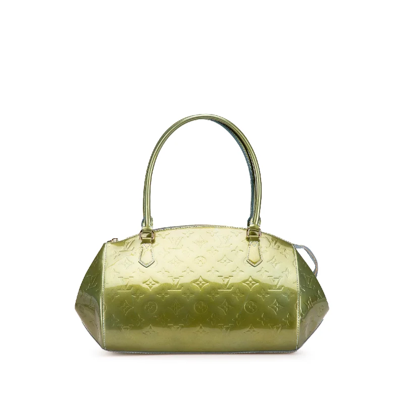 Green Louis Vuitton Monogram Vernis Sherwood GM Handbag