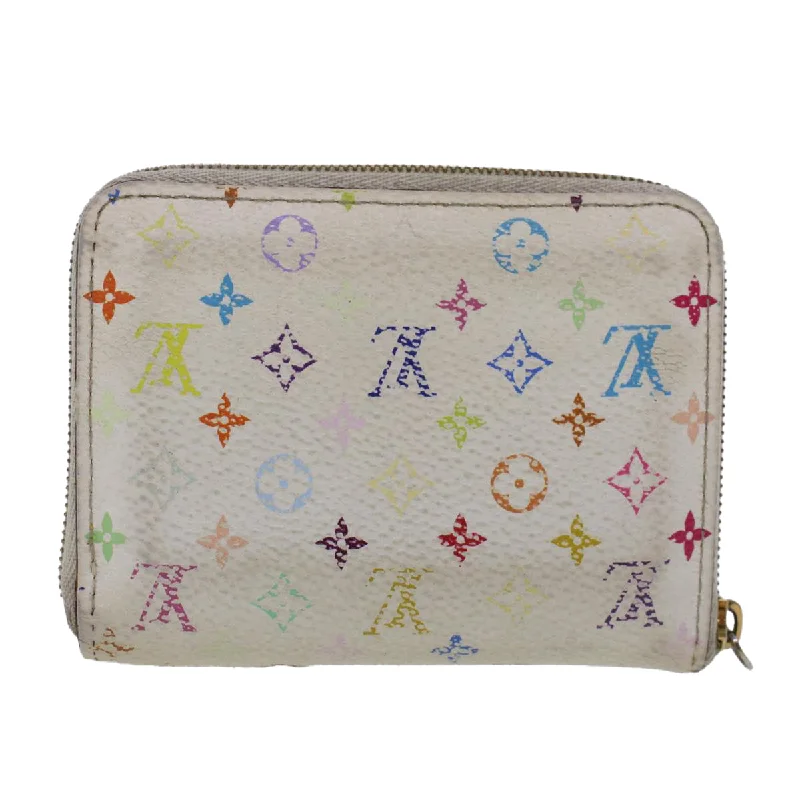 LOUIS VUITTON Monogram Multicolor Zippy Coin Purse Wallet White M66548 LV 44557