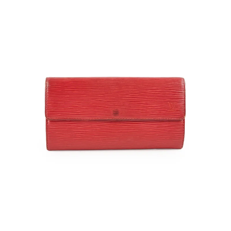 Louis Vuitton Epi Long Wallet Red