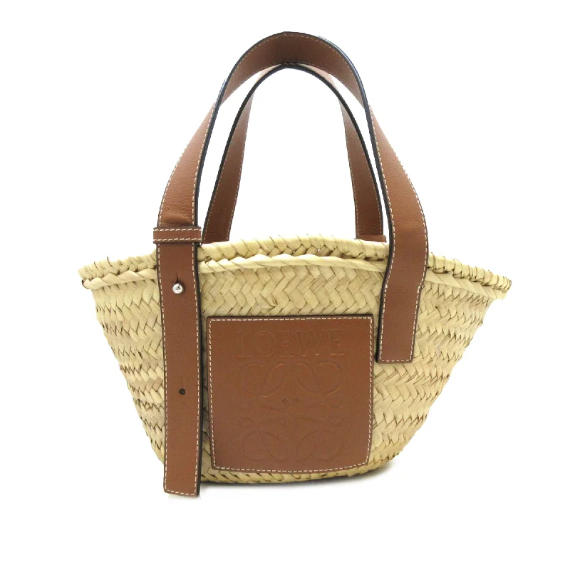 Brown LOEWE Small Raffia Basket Tote