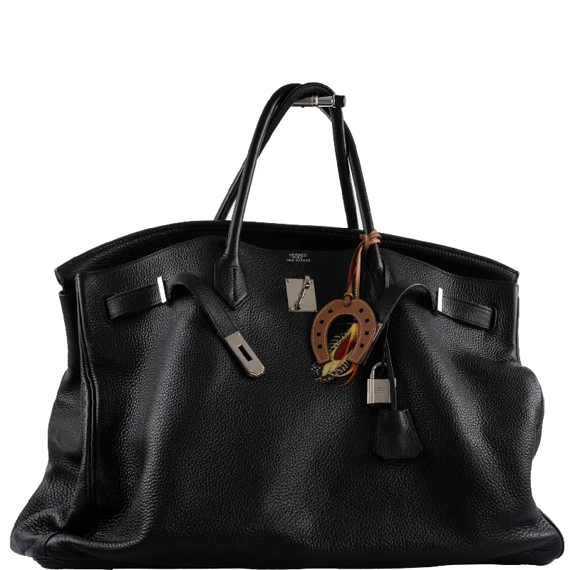 Hermès Birkin 55 Travel Black Clemence Leather Palladium Hardware