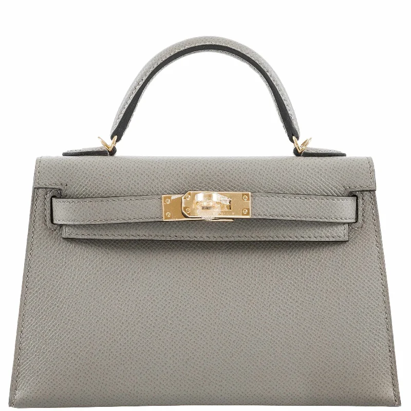 Hermès Kelly 20 Mini II Sellier Gris Asphalte Epsom Gold Hardware