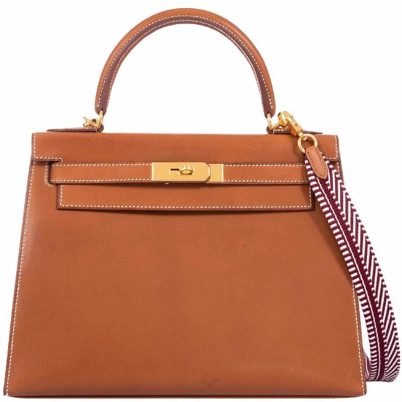 Hermès Kelly 28 Sellier Gold Barenia Gold Hardware