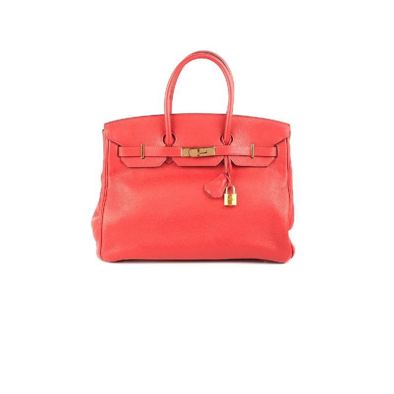 Hermes Birkin 35 Clemence Red - T Stamp