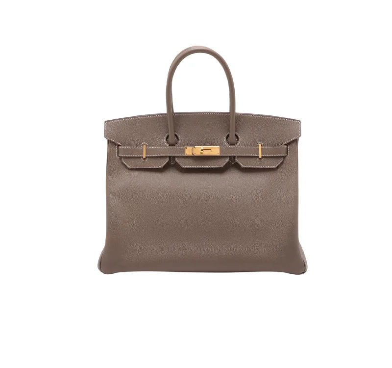 Hermes Birkin 35 Veau Epsom Etoupe - R Square Stamp 2014