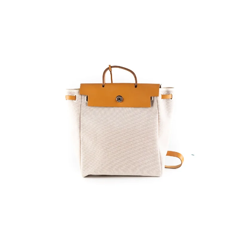 Hermes Herbag Backpack Sac a Dos Caramel - [G] Stamp