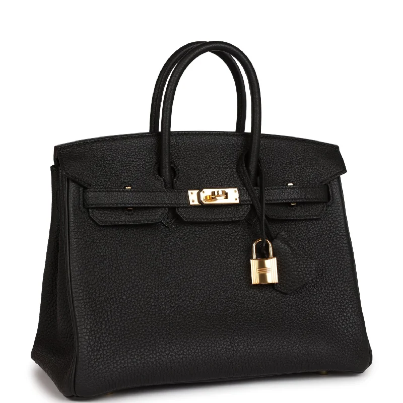 Hermes Birkin 25 Black Togo Gold Hardware