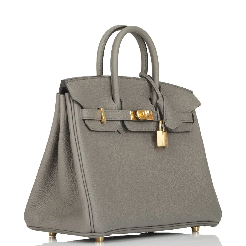 Hermes Birkin 25 Etain Togo Gold Hardware