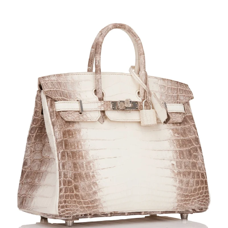 Hermes Birkin 25 Himalaya Niloticus Crocodile Palladium Hardware