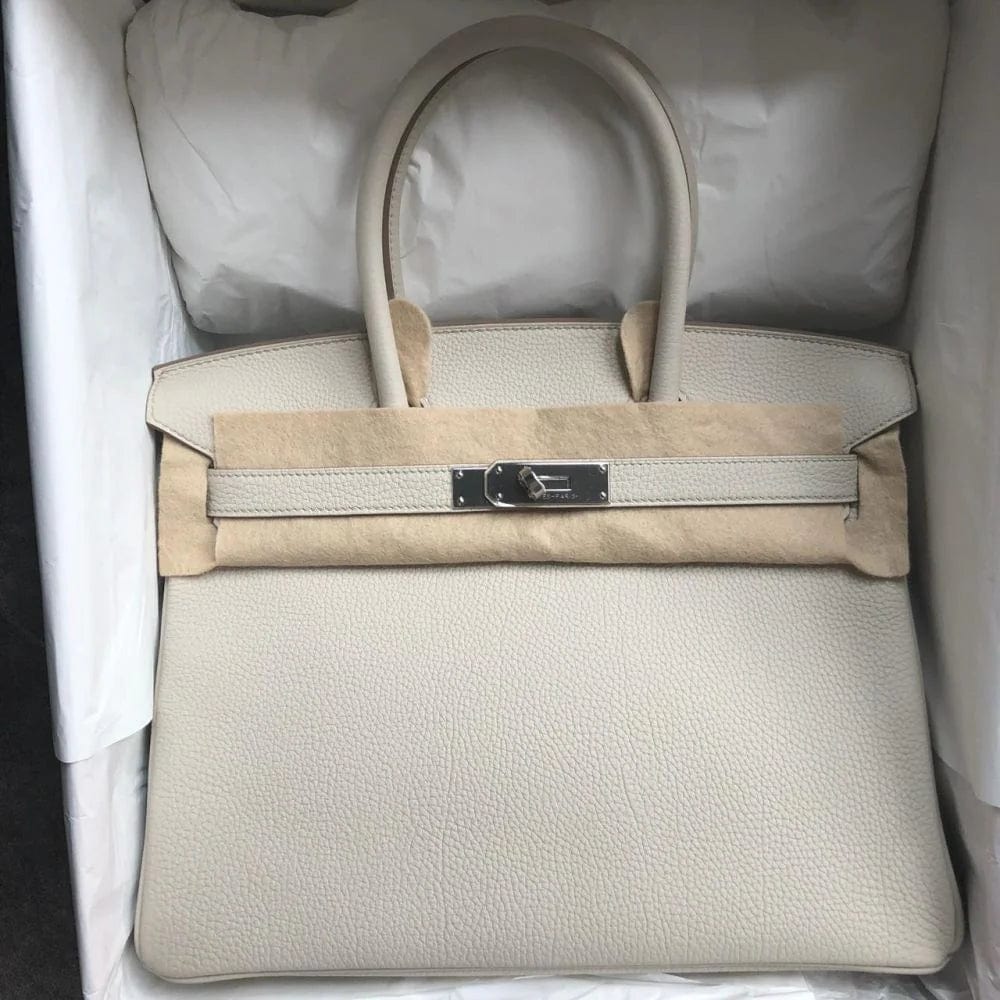 **Hermes Birkin 30 Beton Togo PHW #U SKCB-135138