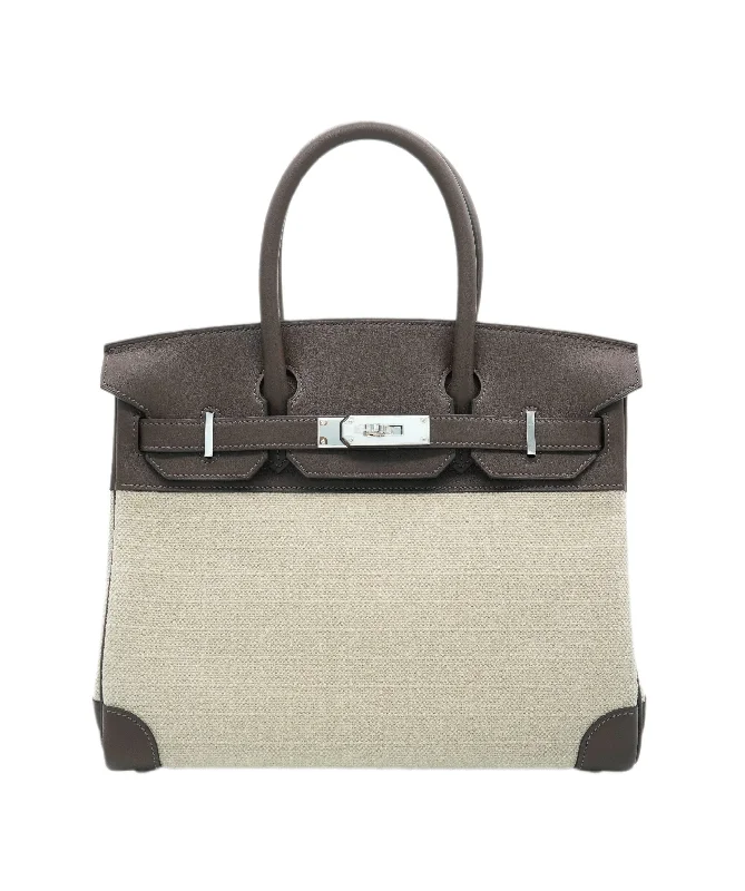 Hermes Birkin 30 Bivouac Canvas With Brown Swift Leather BNIB 2024 Stamp ALC1790