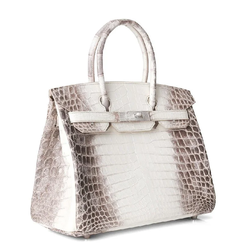 Hermes Birkin 30 Himalaya Niloticus Crocodile Diamond Encrusted Hardware