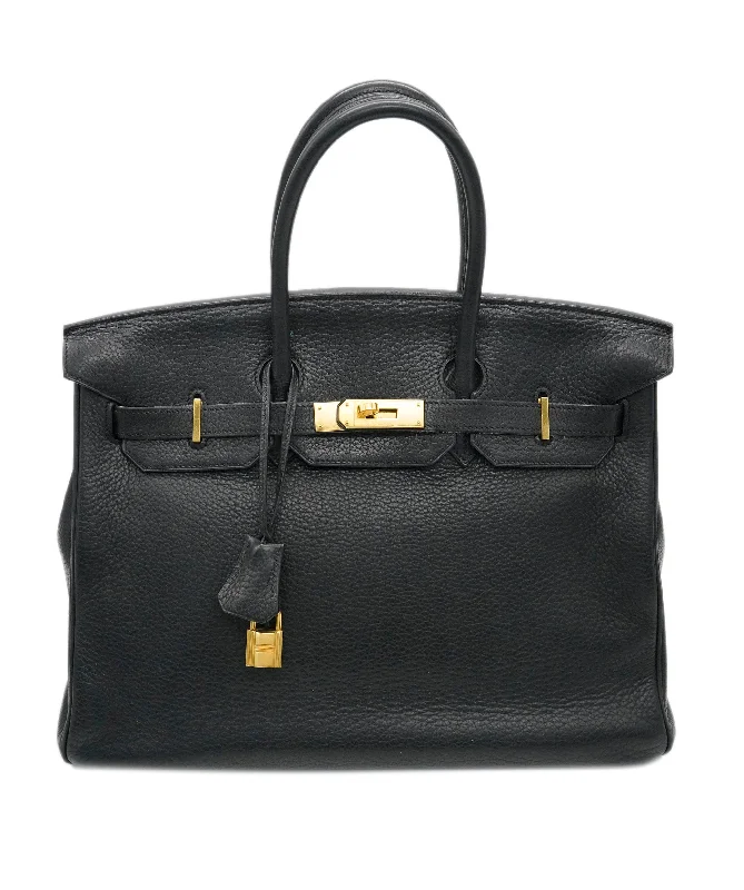 HERMÈS BIRKIN 35 Black Togo GHW K STAMP ALC1961