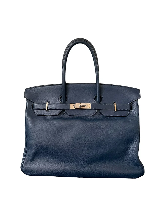 Hermes Birkin 35 Blue Sapphire Swift PHW SYC1145