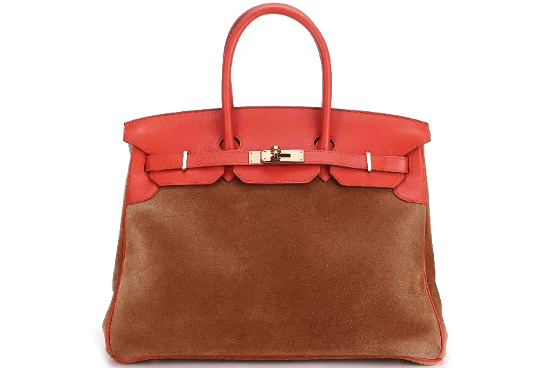 HERMES BIRKIN 35 GRIZZLY (STAMP Q) CAPUCINE SWIFT LEATHER GOLD HARDWARE, WITH KEYS, LOCK & DUST COVER