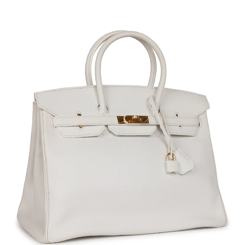 Hermes Birkin 35 White Epsom Gold Hardware