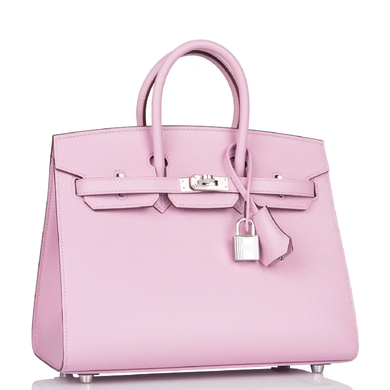 Hermes Birkin Sellier 25 Mauve Sylvestre Epsom Palladium Hardware