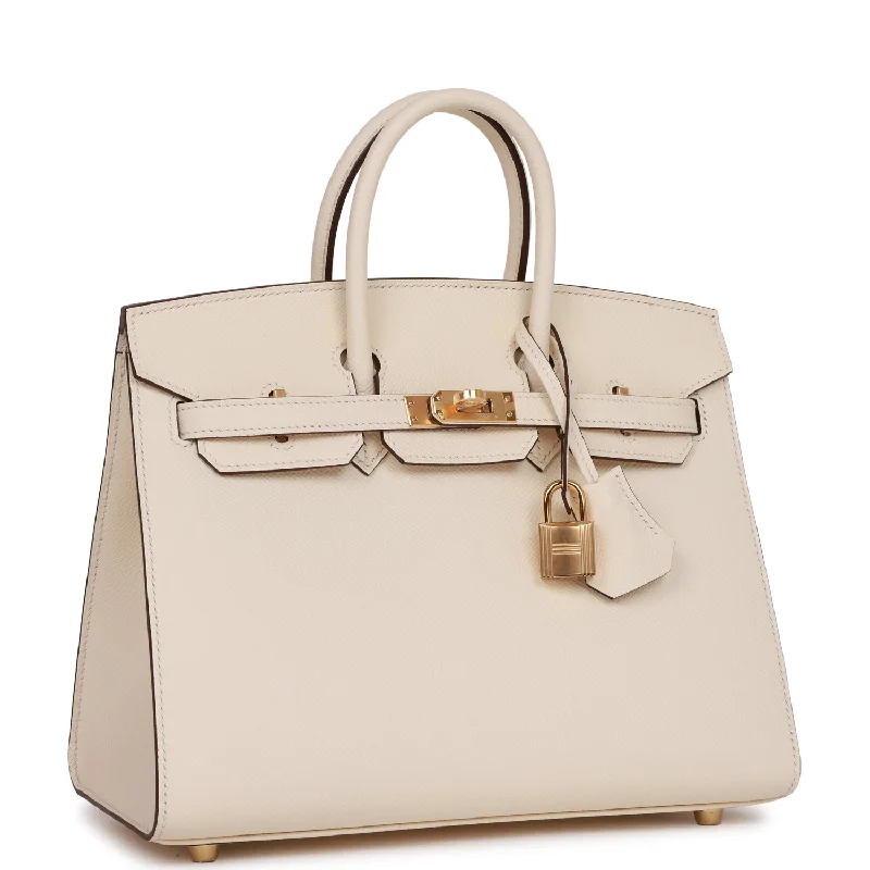 Hermes Birkin Sellier 25 Nata Epsom Gold Hardware