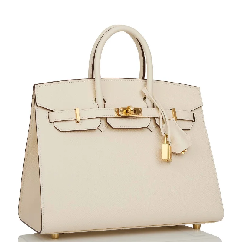 Hermes Birkin Sellier 25 Nata Epsom Gold Hardware