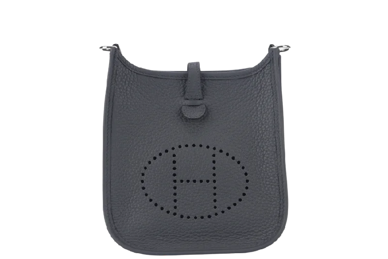 HERMES EVELYNE TPM STAMP W (YEAR 2024) GRIS MISTY CLEMENCE SILVER HARDWARE WITH STRAPS AND DUST COVER