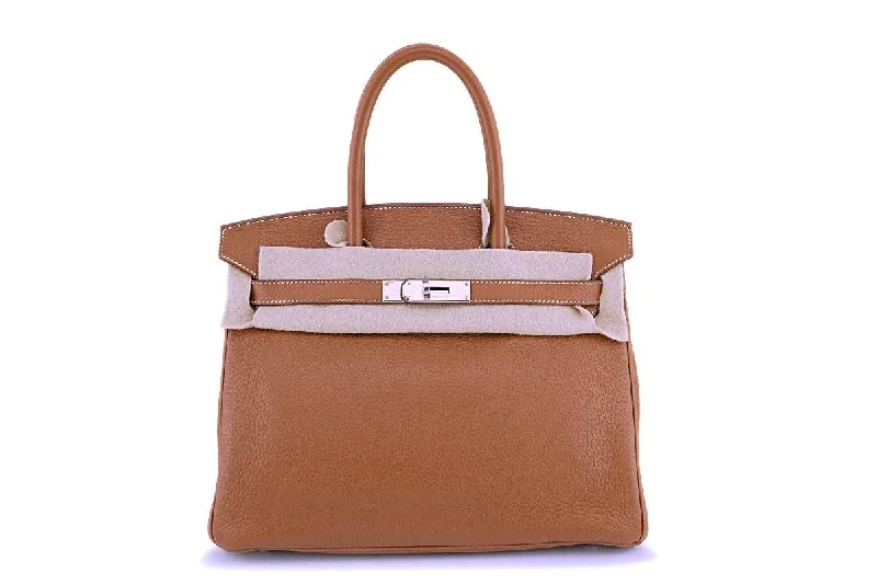 Hermes Gold Camel Beige Togo 30cm Birkin Tote Bag PHW