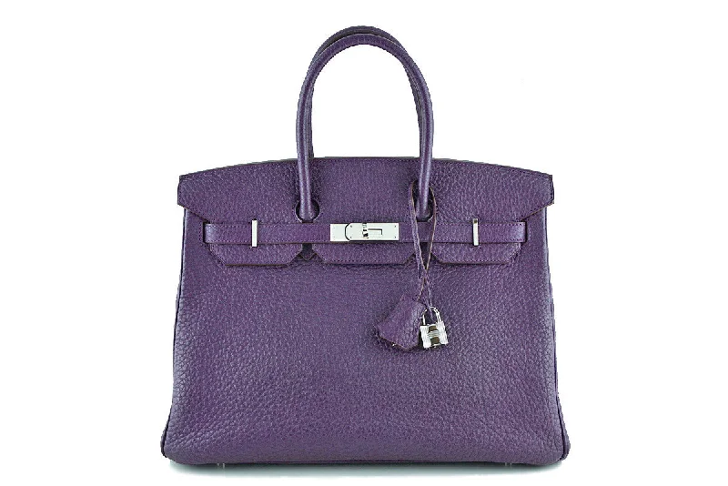 Hermes Purple 35cm Birkin Bag, Fjord Ultraviolet PHW "P" stamp