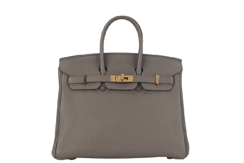 HERMES BIRKIN 25 ETAINE TOGO LEATHER RGHW STAMP Z (2021) WITH KEYS&LOCK, RAINCOAT AND DUST COVER