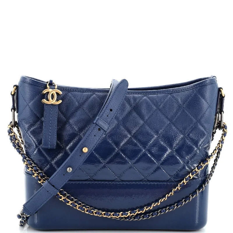 Gabrielle Hobo Quilted Goatskin and Patent Medium