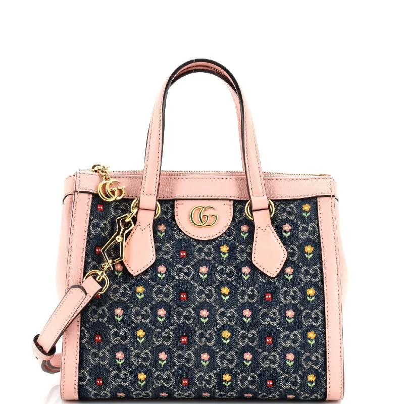 Ophidia Top Handle Tote Printed GG Denim Small